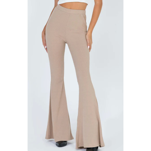 Princess Polly Rita Roberts Flares Tan - Size 4 - Picture 7 of 8